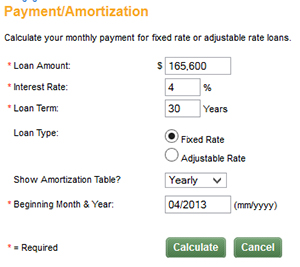 mortgage loan calculator/